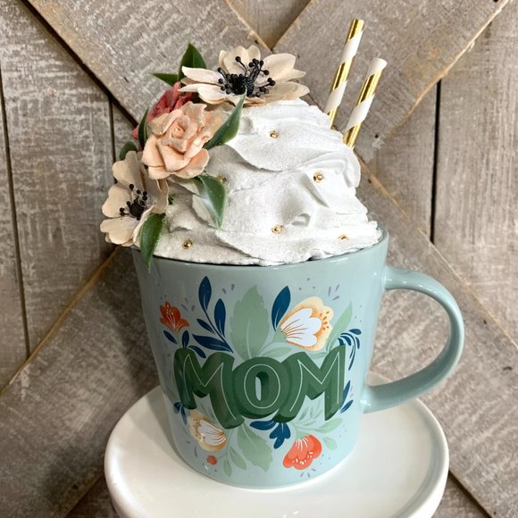 Handmade Mug Topper with Mom Mug. - Picture 3 of 3